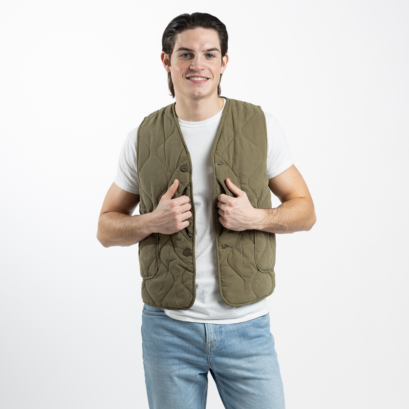 Olive Drab Unisex Quilted Vest
