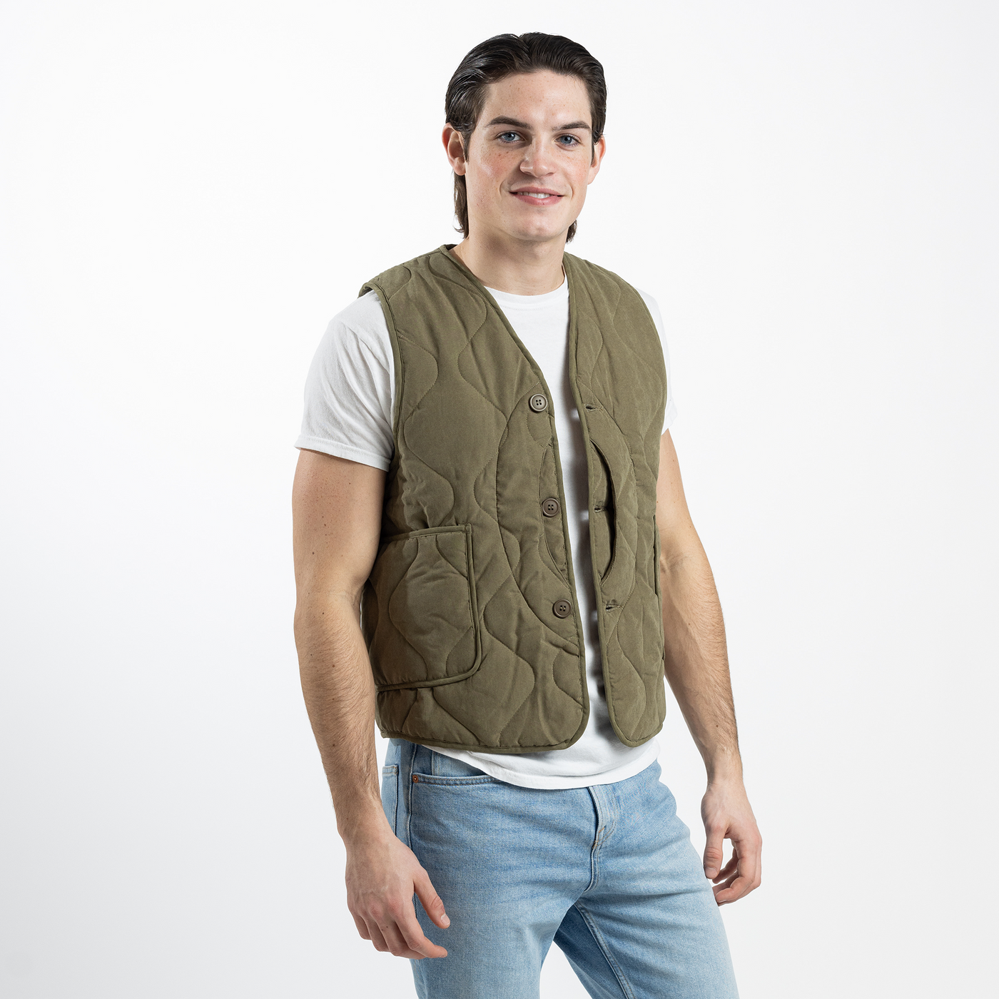 Olive Drab Unisex Quilted Vest