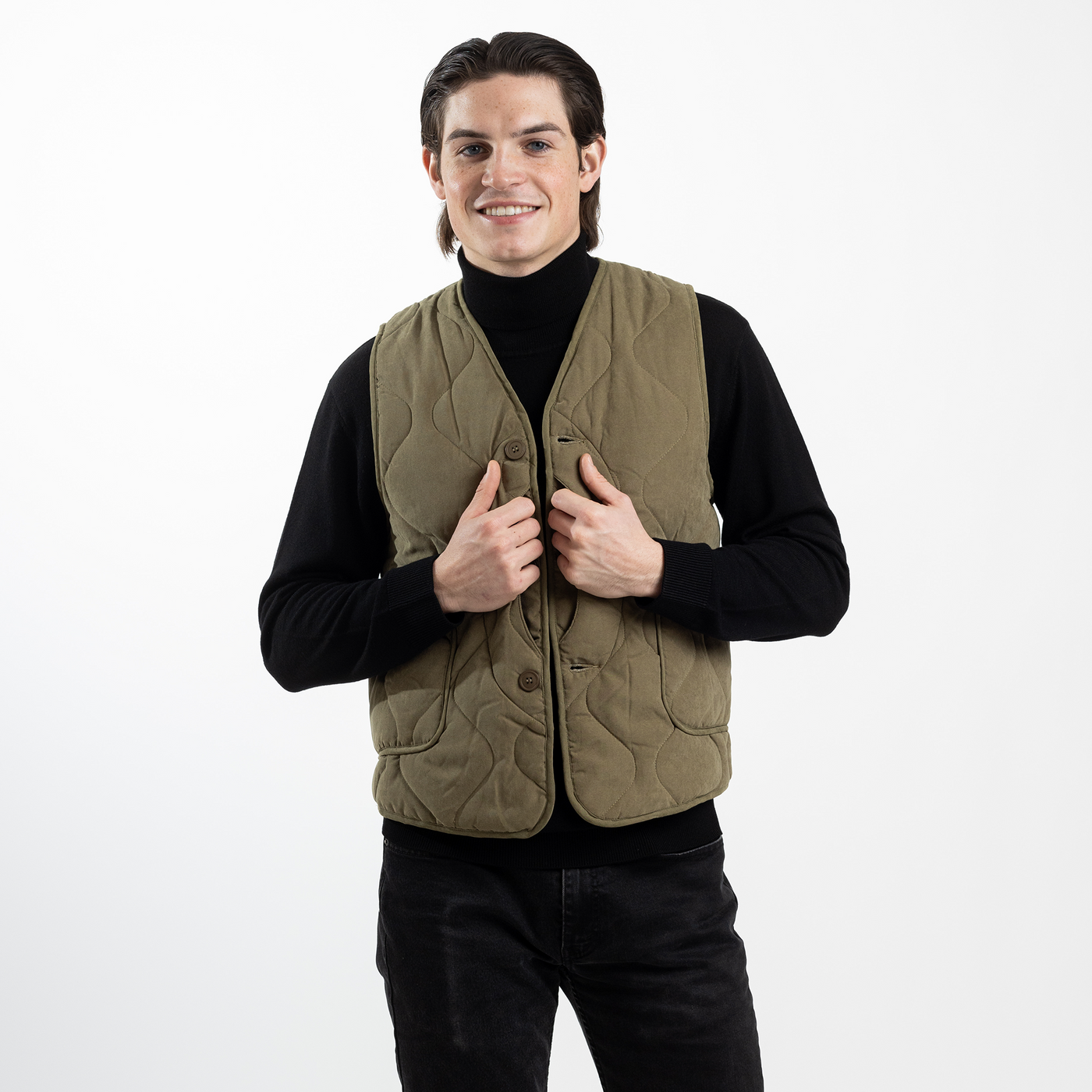Olive Drab Unisex Quilted Vest