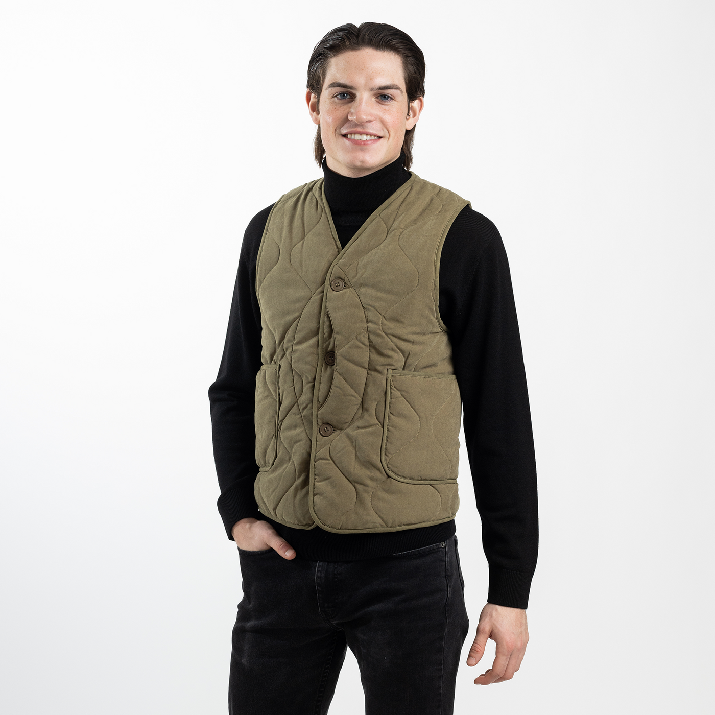 Olive Drab Unisex Quilted Vest