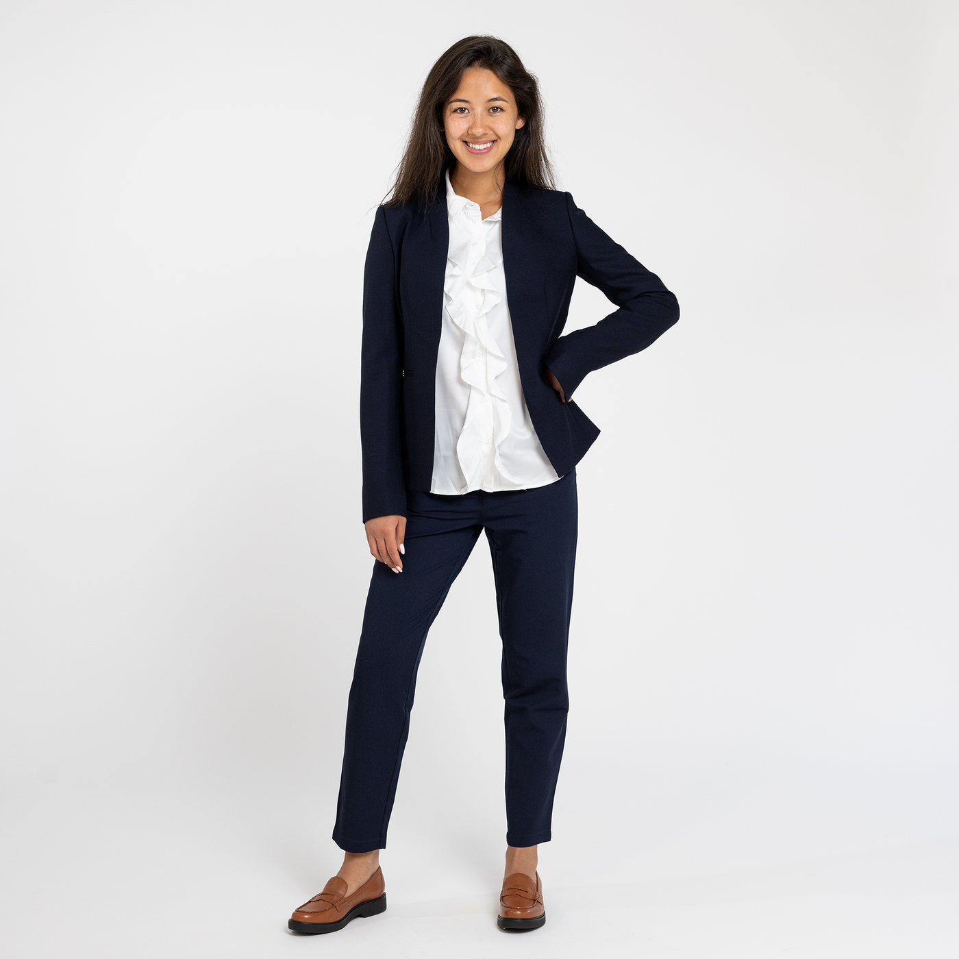 Women's Navy Stretch Trouser