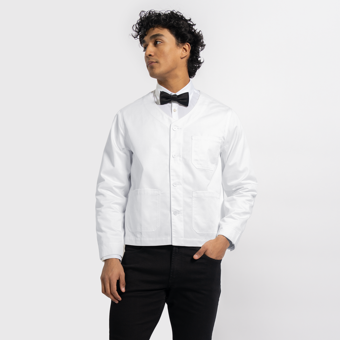 Men's White Bartender Jacket