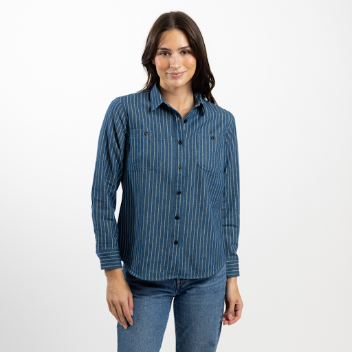 Women's Blue Wabash Striped Shirt
