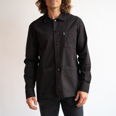 Men's Black Stretch Chore Coat