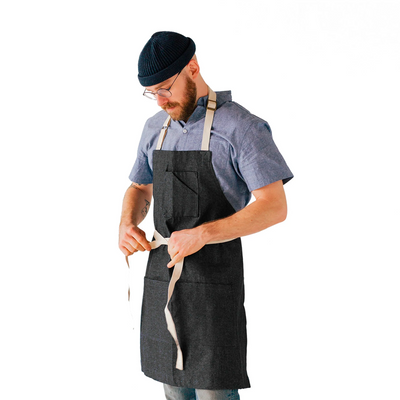 Black Denim Stock Apron