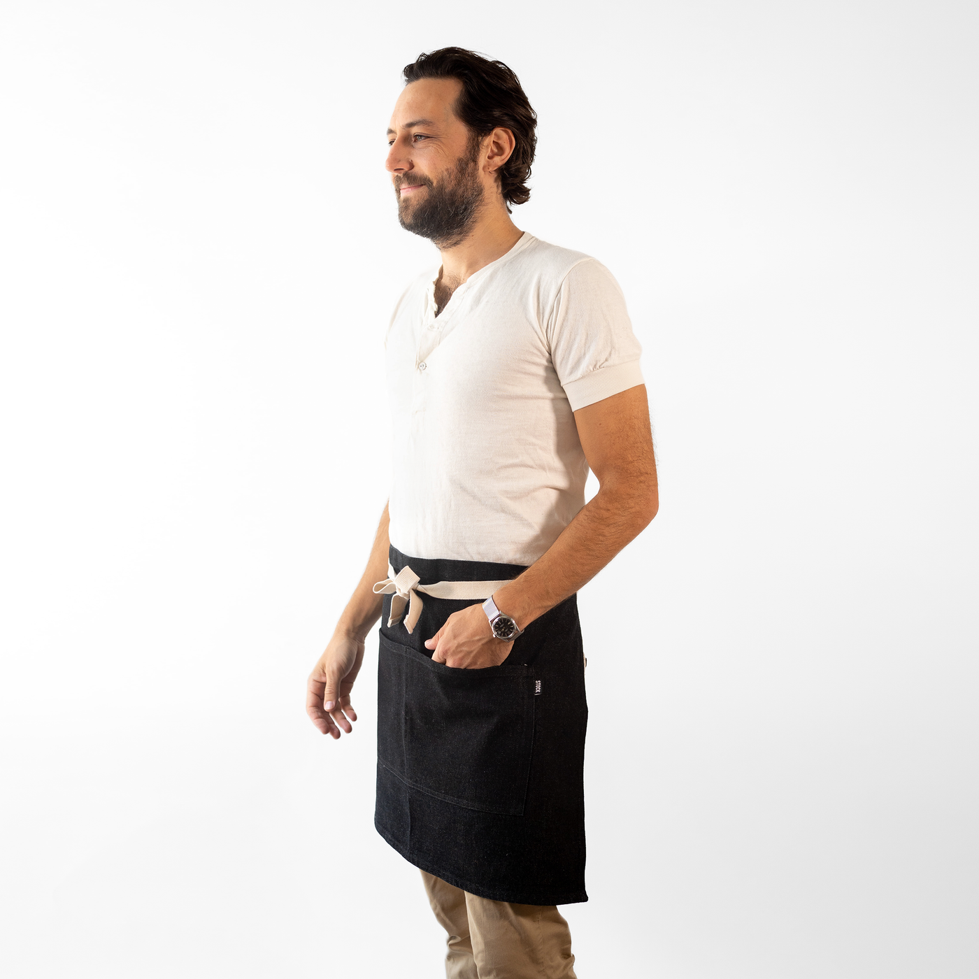 Black Denim Waist Apron