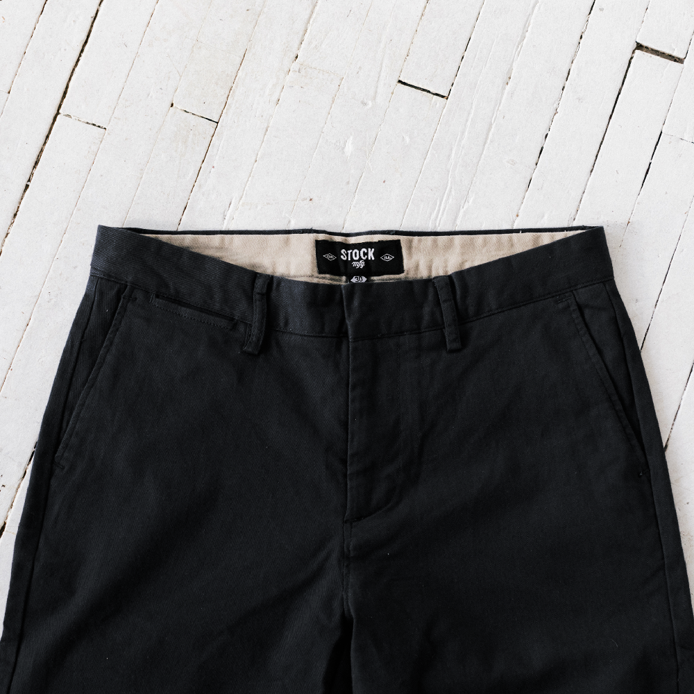 Men's Black Stretch Service Chino