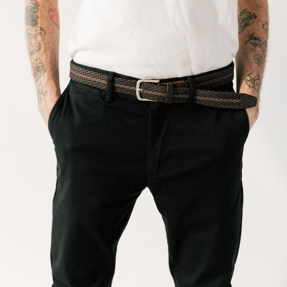 Men's Black Stretch Service Chino