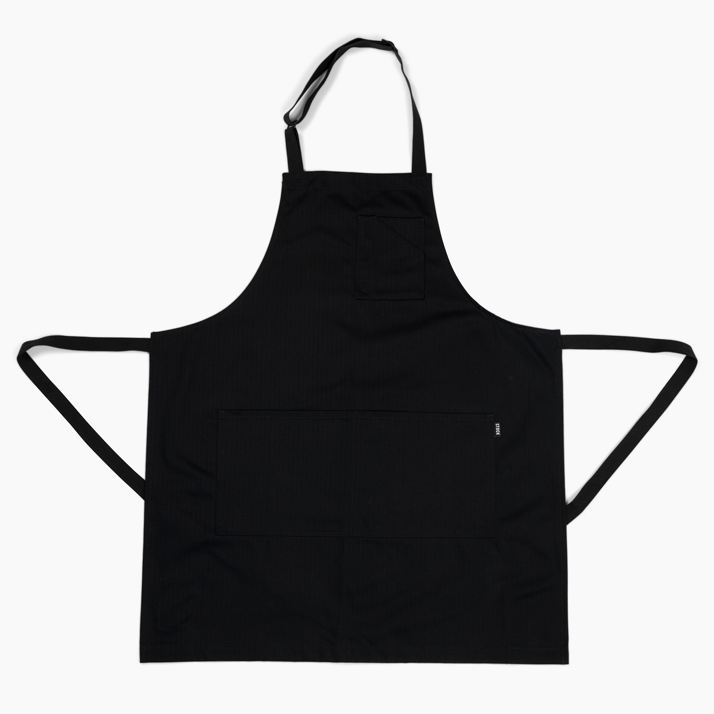 Black Herringbone Bib Apron