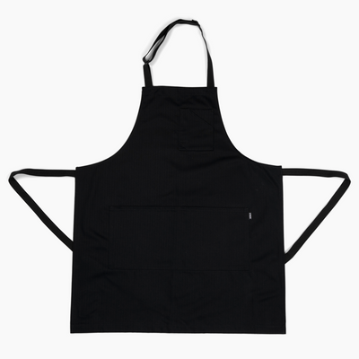 Black Herringbone Bib Apron