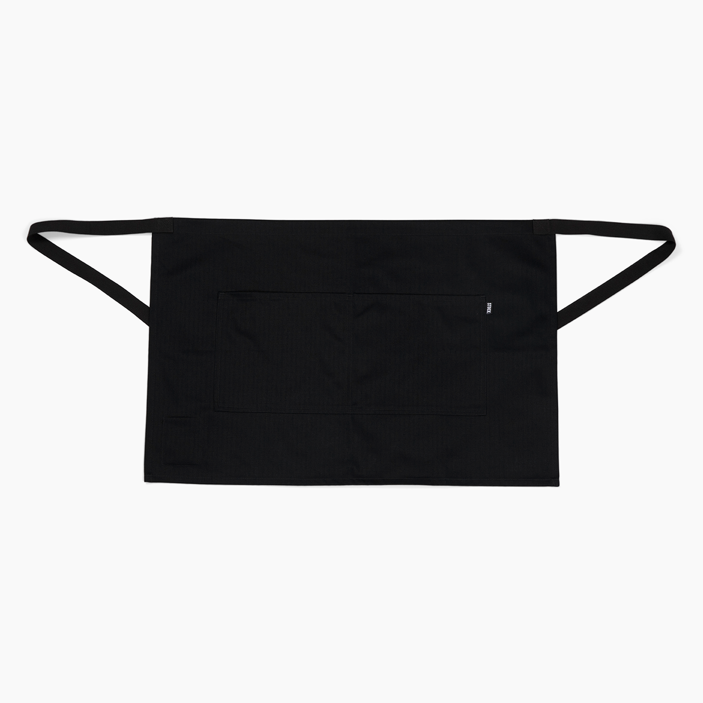 Black Herringbone Waist Apron