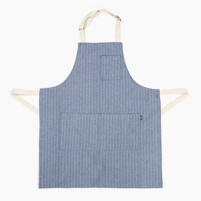 Blue Herringbone Denim Stock Apron