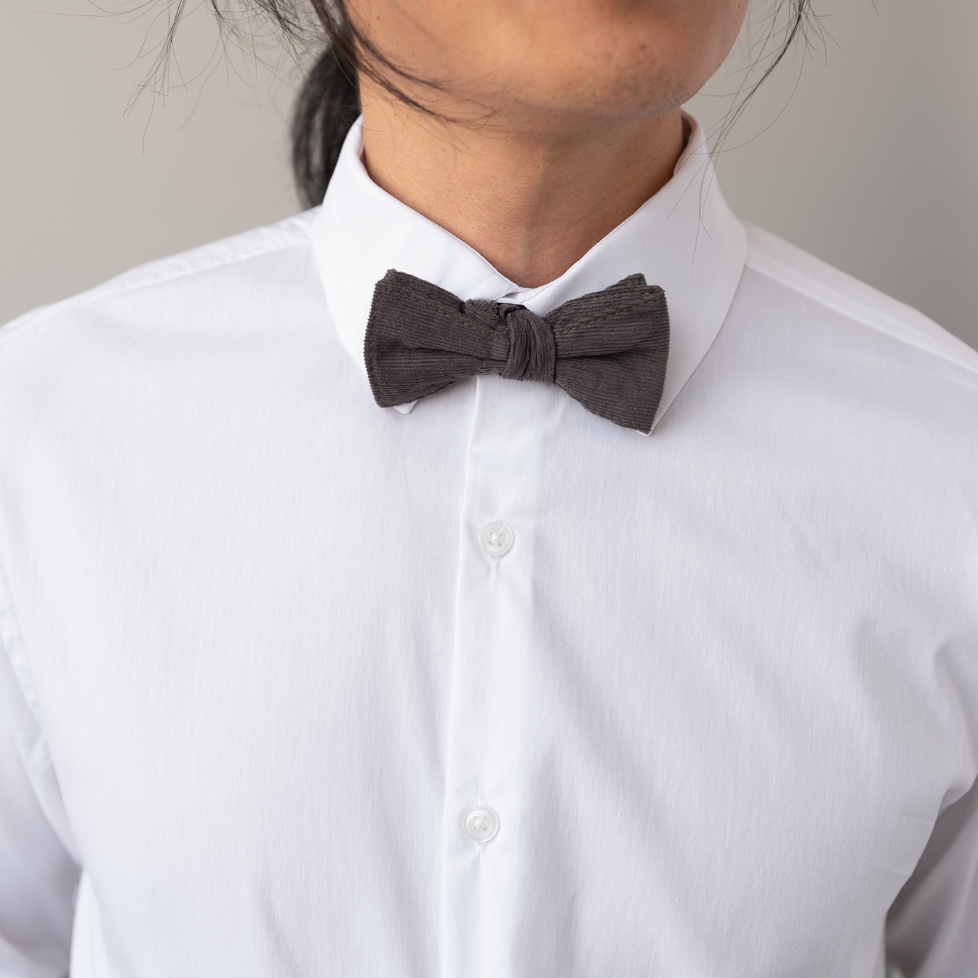 Charcoal Corduroy Bowtie