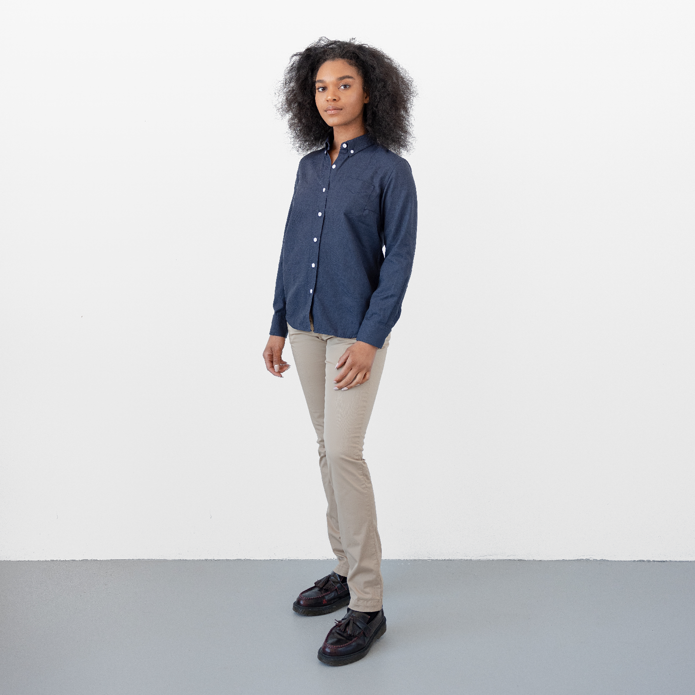 Women's Deep Indigo Service Oxford