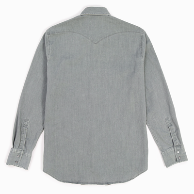 Women's Washed Gray Denim Frontier Shirt