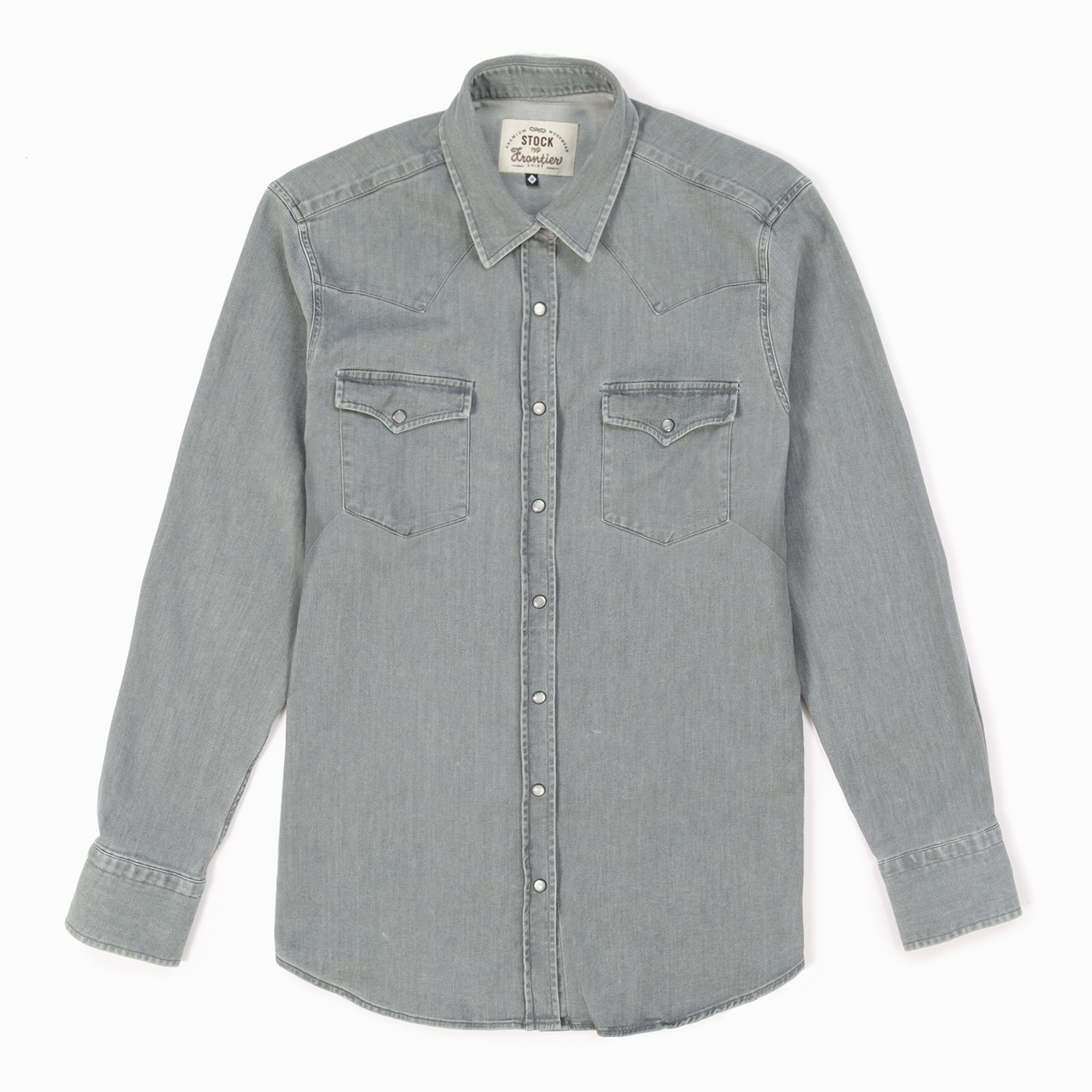 Women's Washed Gray Denim Frontier Shirt