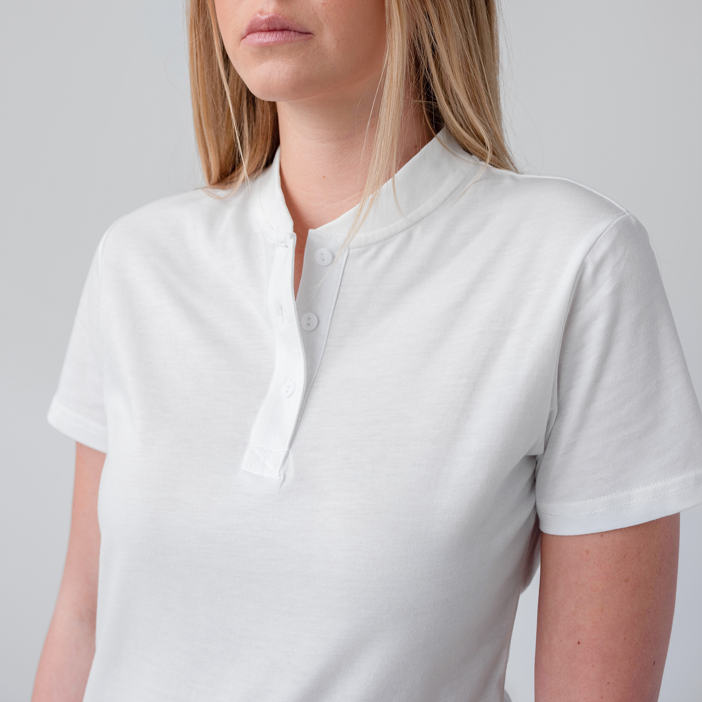 Women's Ivory Short Sleeve Henley