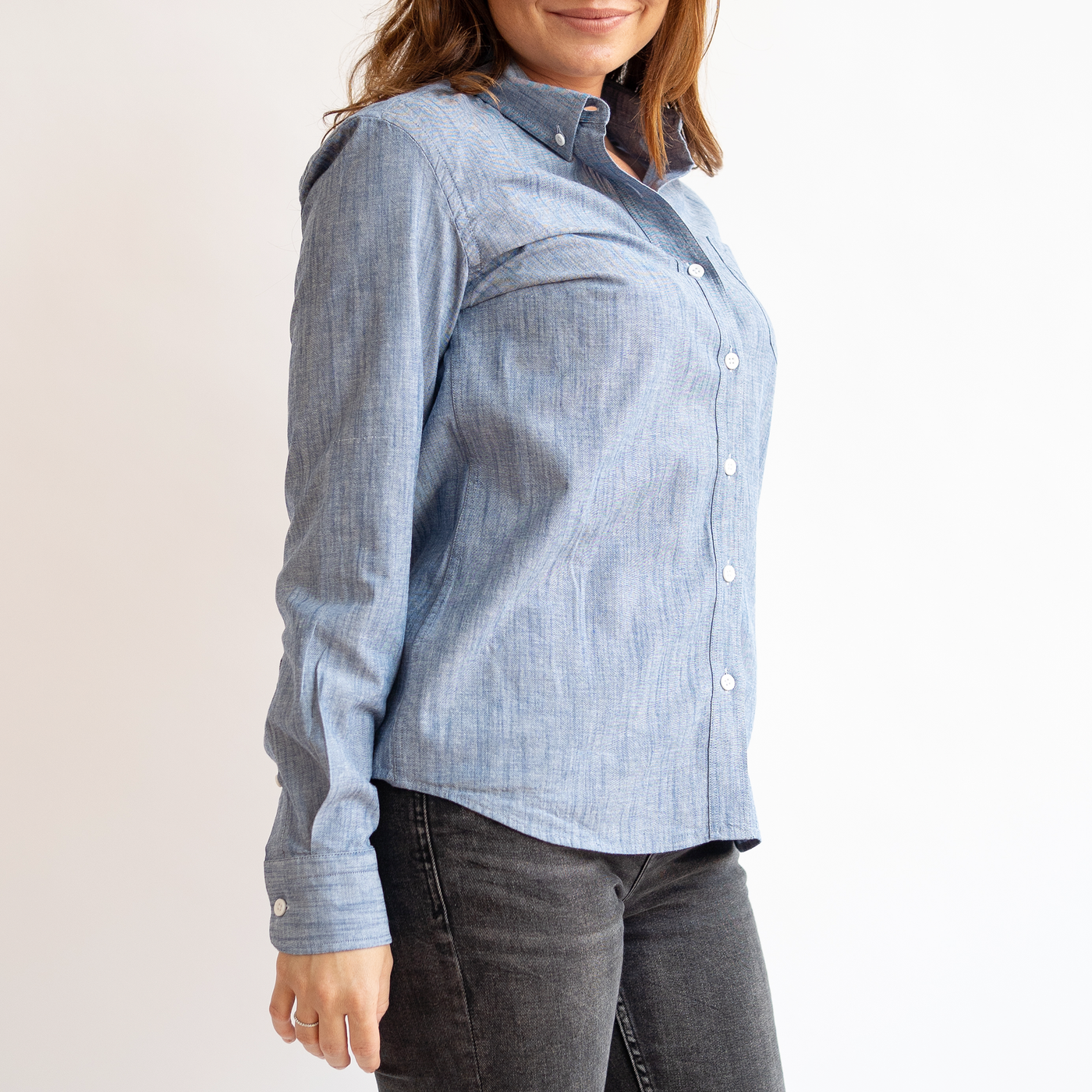 Women's Blue Stretch Service Chambray