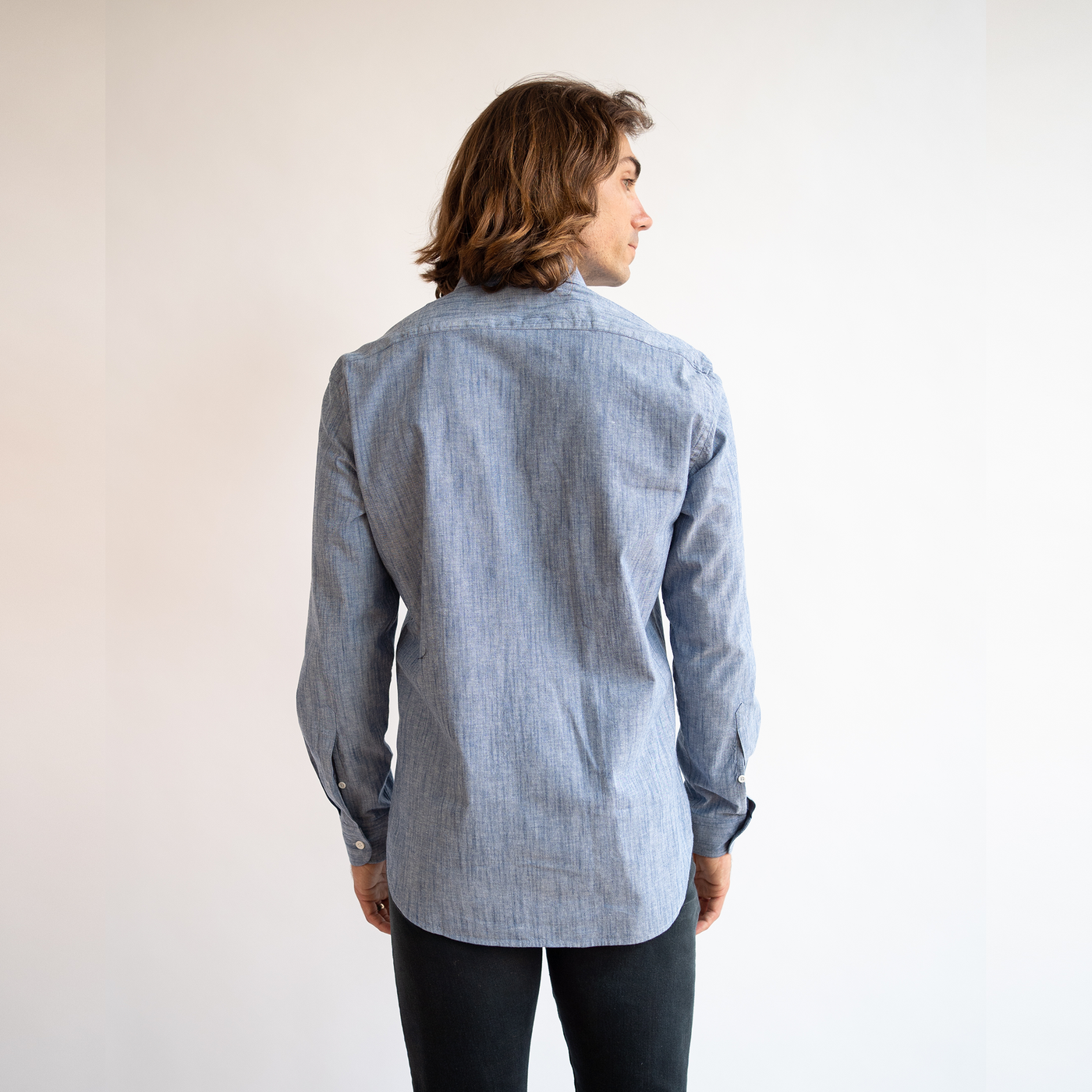 Men's Blue Stretch Service Chambray