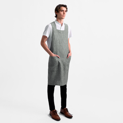 Linen Smock Crossback Apron