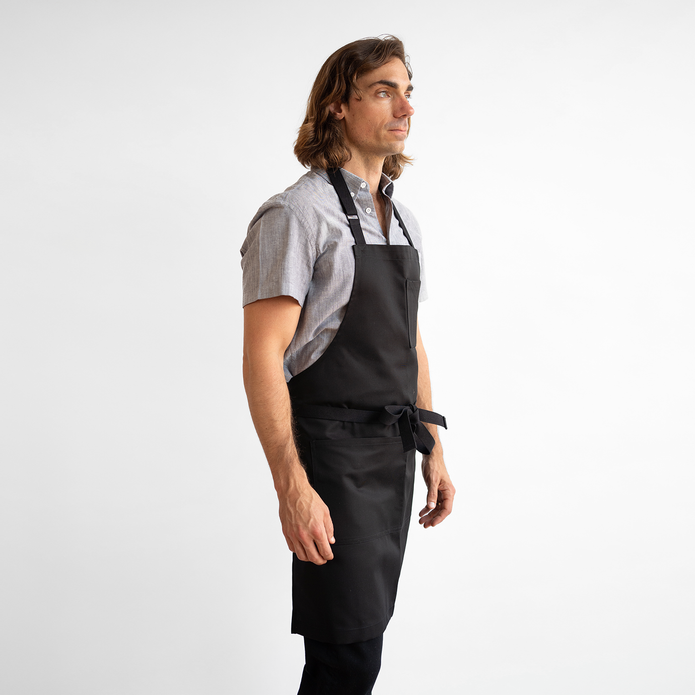 Black Twill Bib Apron