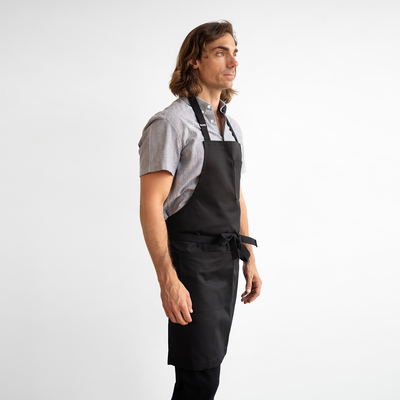 Black Twill Bib Apron