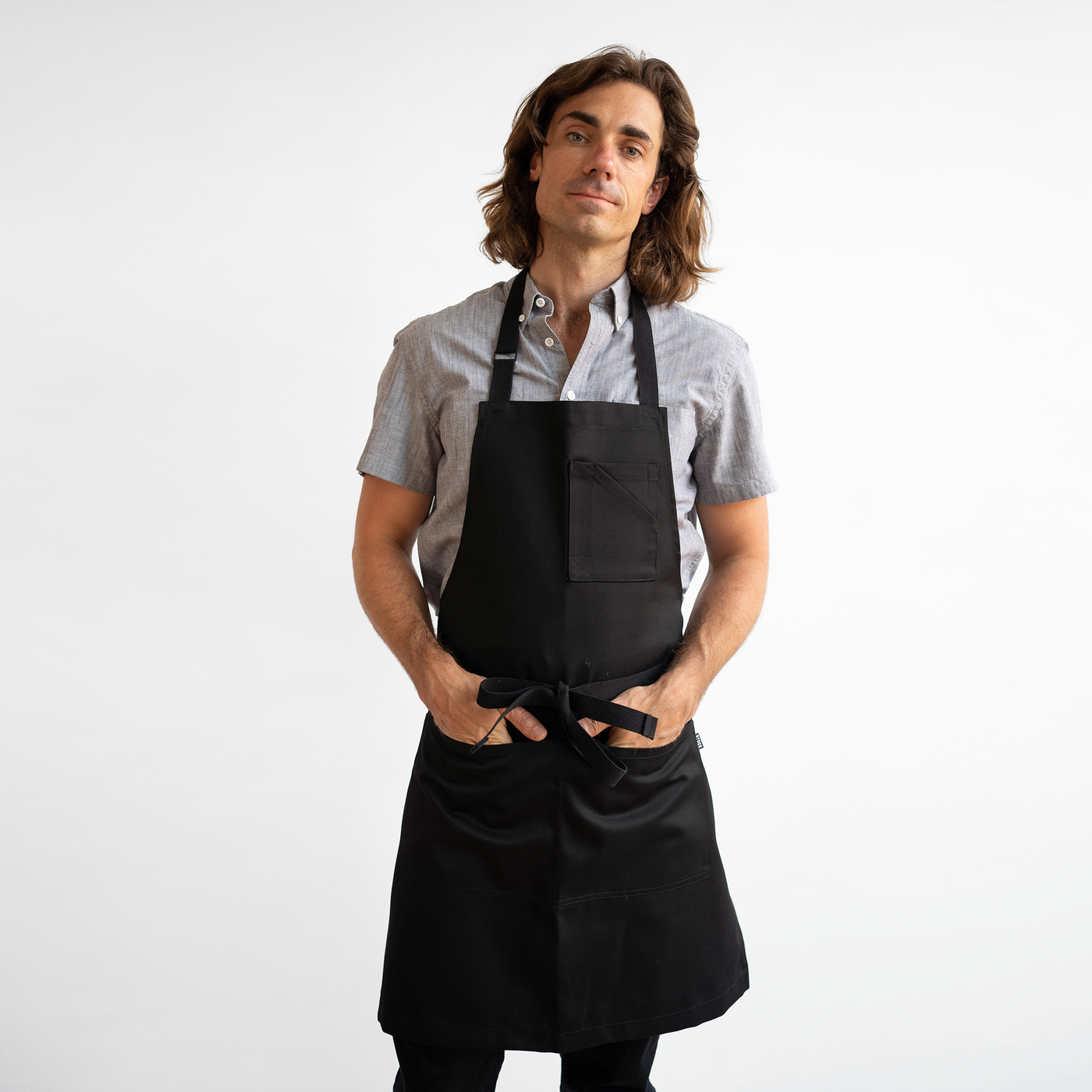 Black Twill Bib Apron