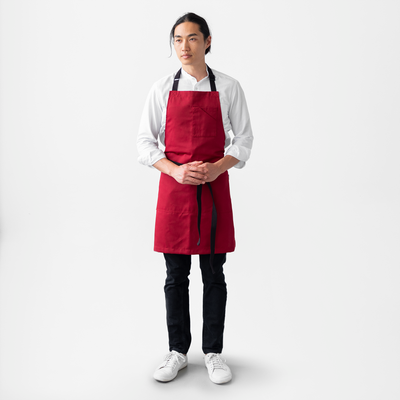 Cardinal Twill Bib Apron