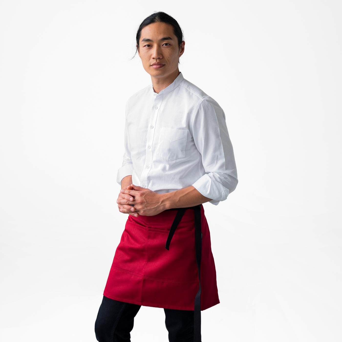 Cardinal Twill Waist Apron w/ Black Straps