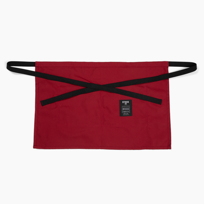 Cardinal Twill Waist Apron w/ Black Straps