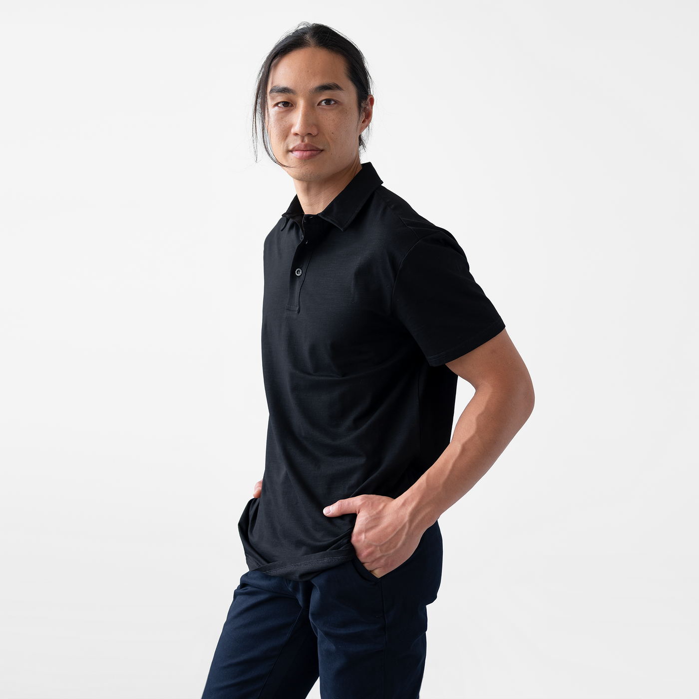 Men's Black Technical Polo