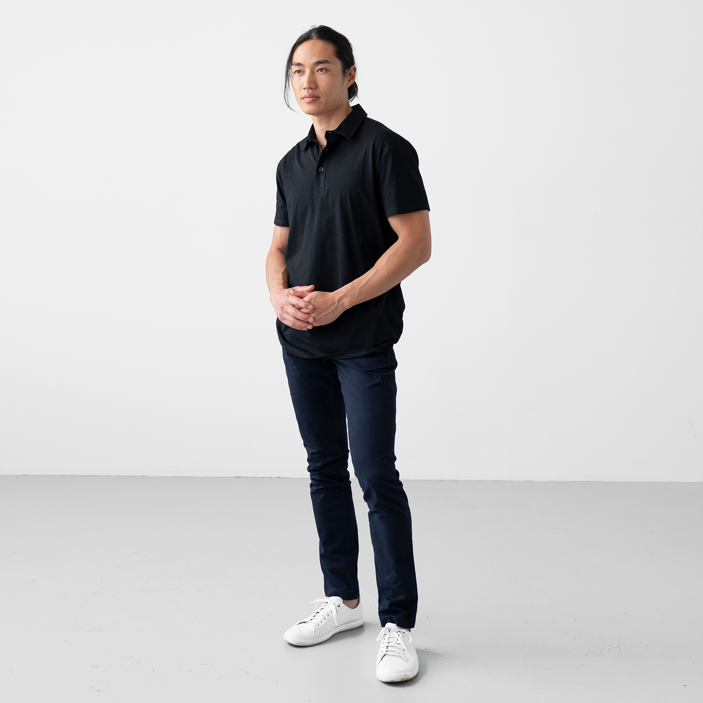 Men's Black Technical Polo