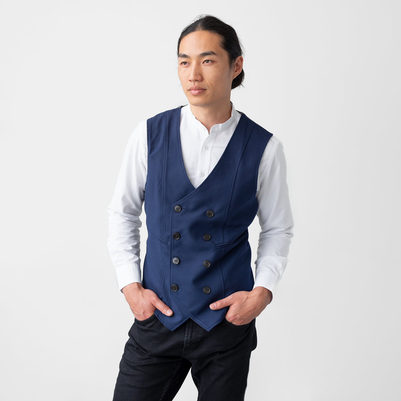 Men's Double Breasted Navy Vest