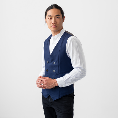 Men's Double Breasted Navy Vest