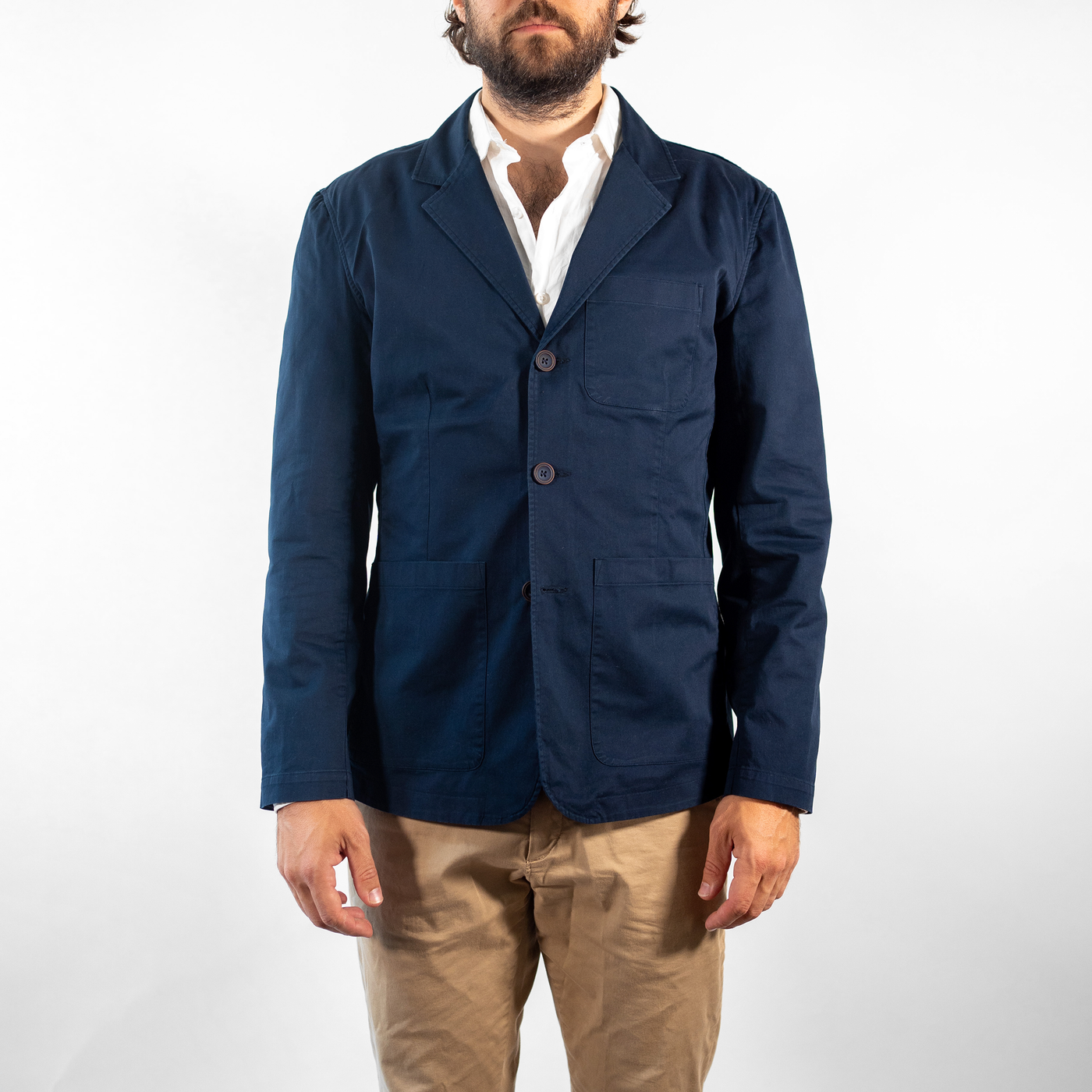 Men's Unstructured Navy Blazer