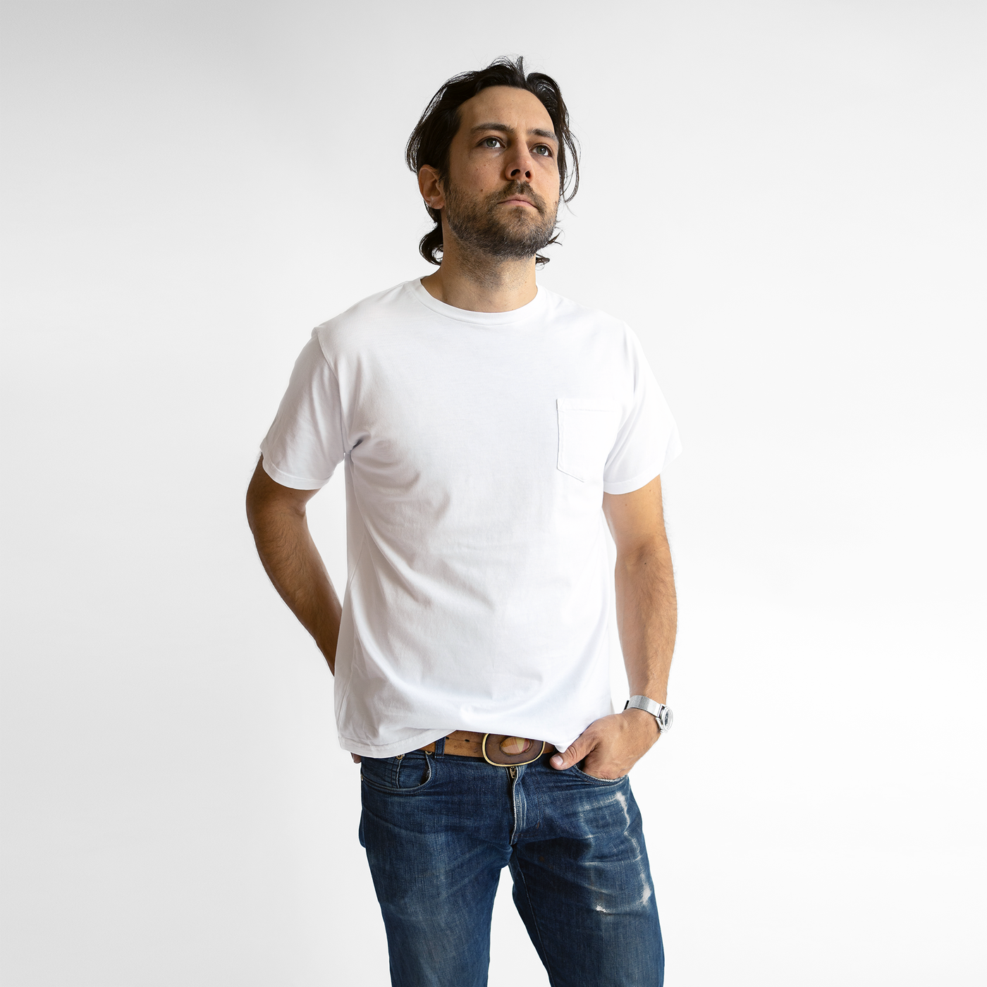 Classic White Pocket Tee