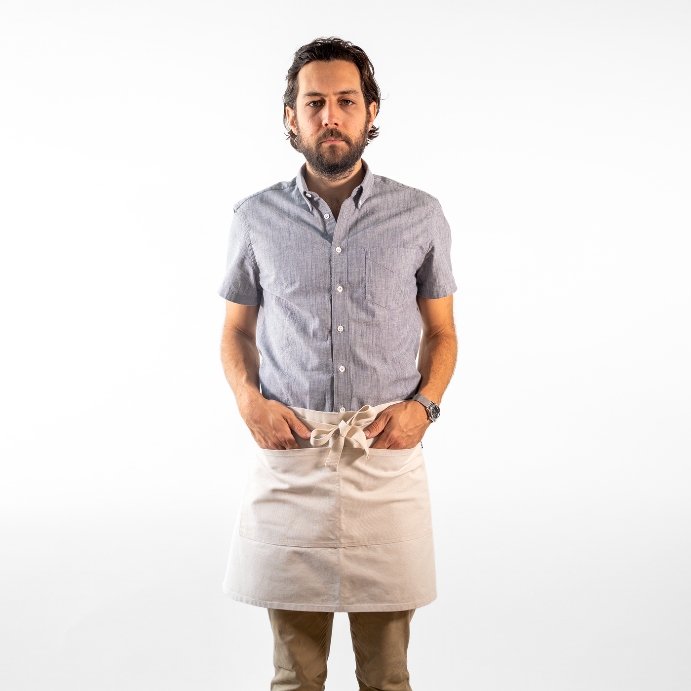 Natural Canvas Waist Apron