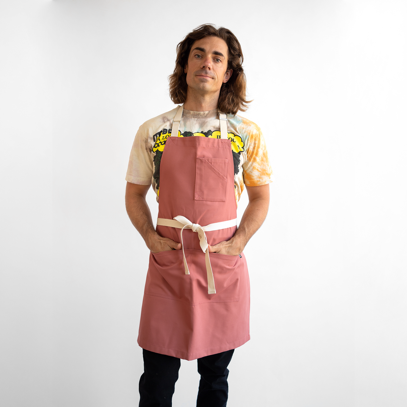 Dusty Red Canvas Stock Apron