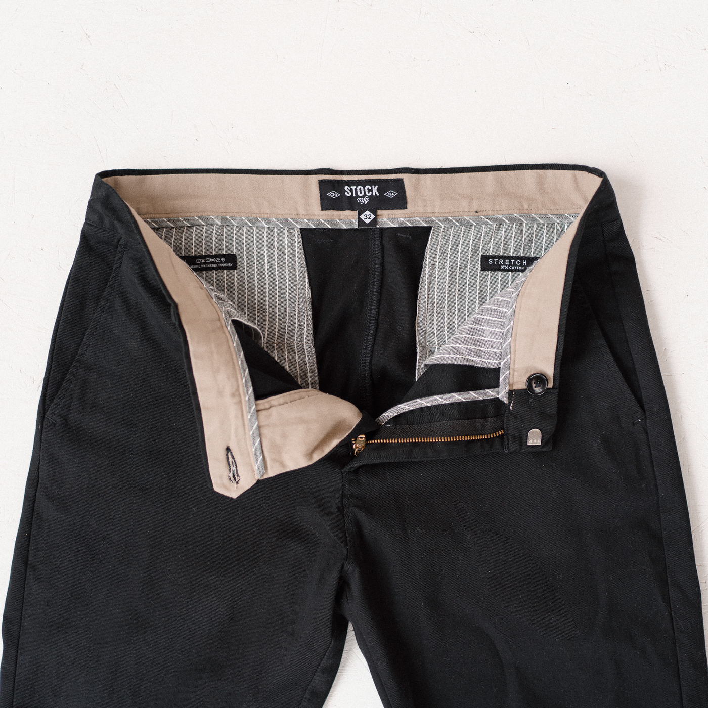 Men's Black Stretch Service Chino