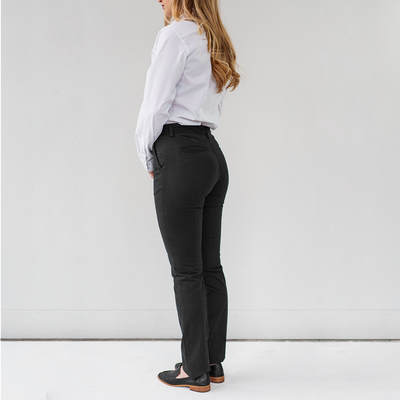 Women's Black Stretch Service Chino