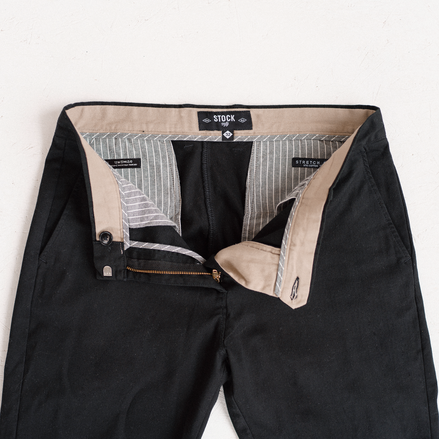 Women's Black Stretch Service Chino