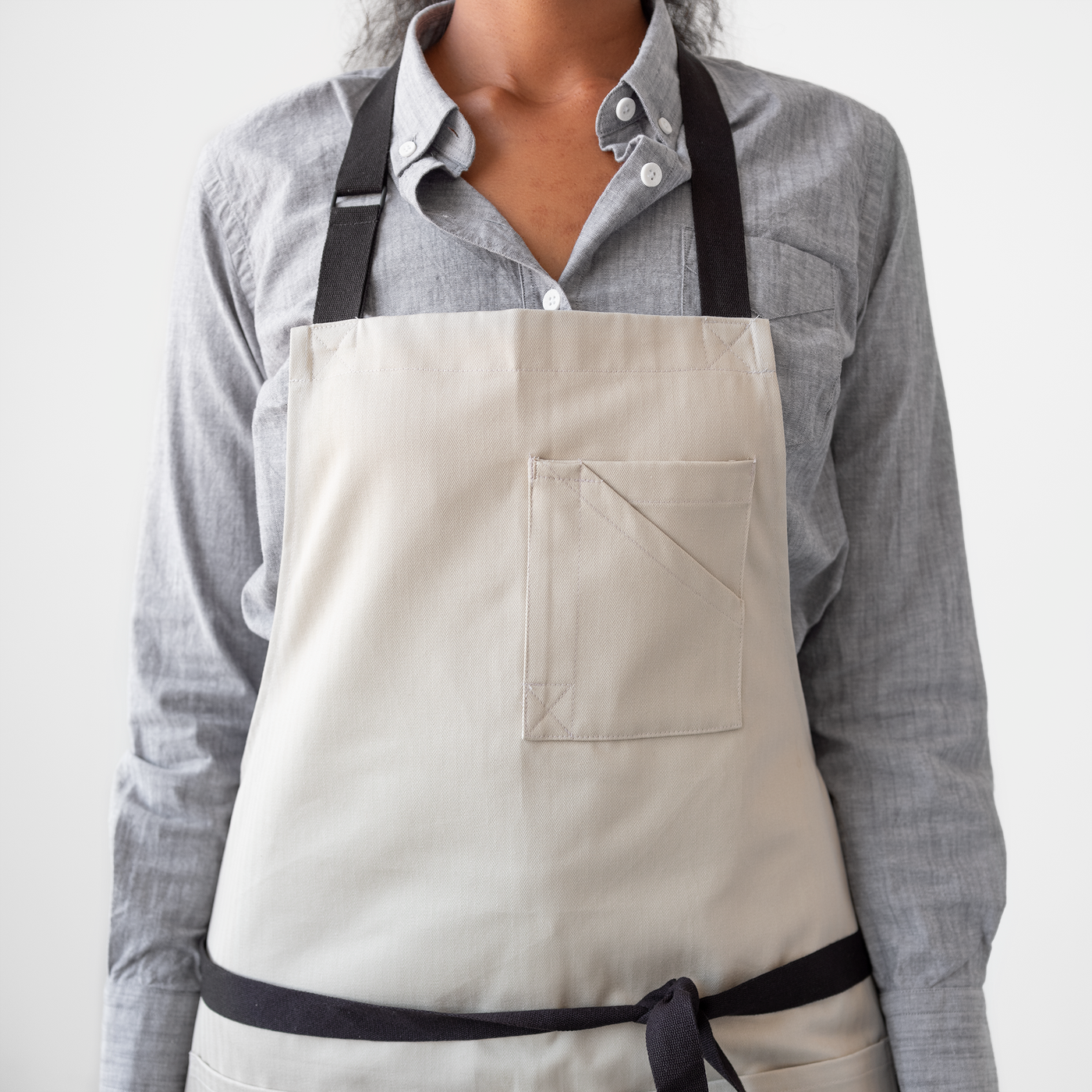 Stone Herringbone Stock Apron