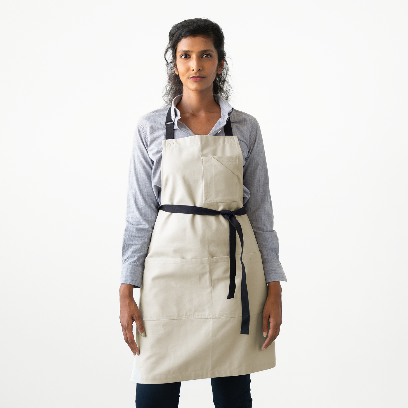 Stone Canvas Bib Apron