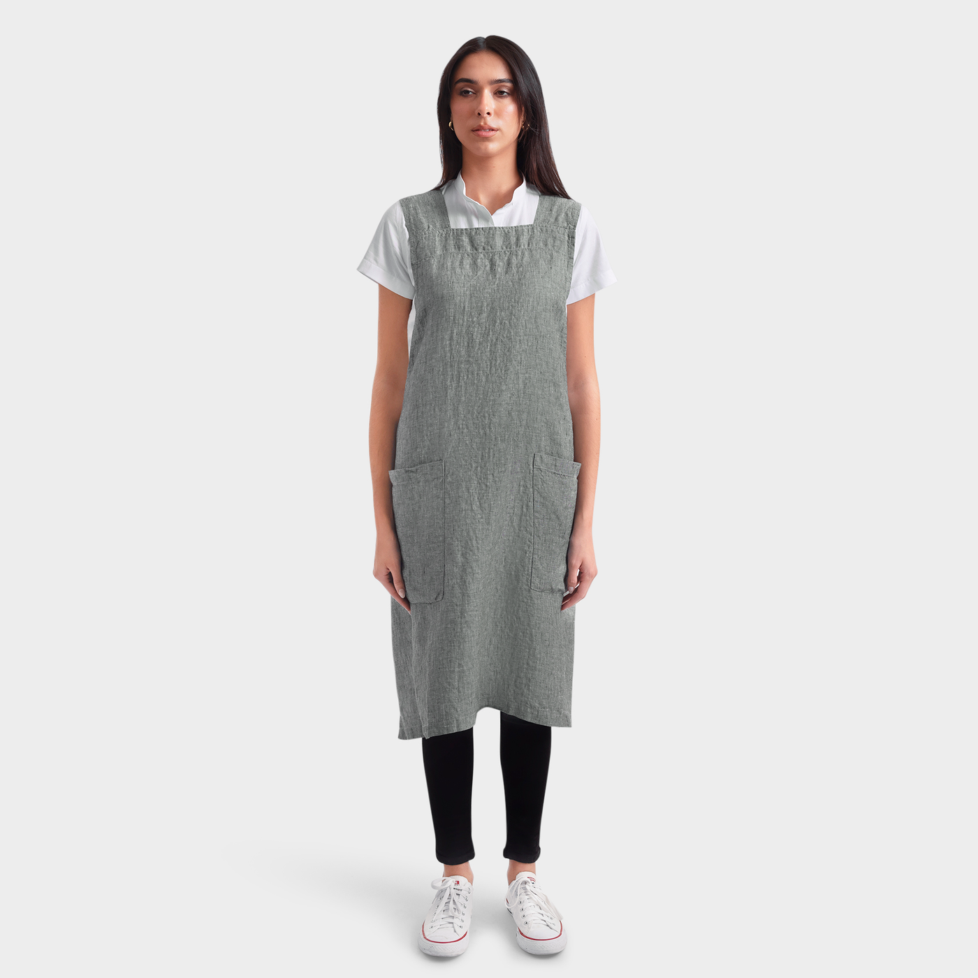 Linen Smock Crossback Apron