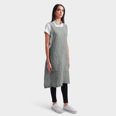 Linen Smock Crossback Apron