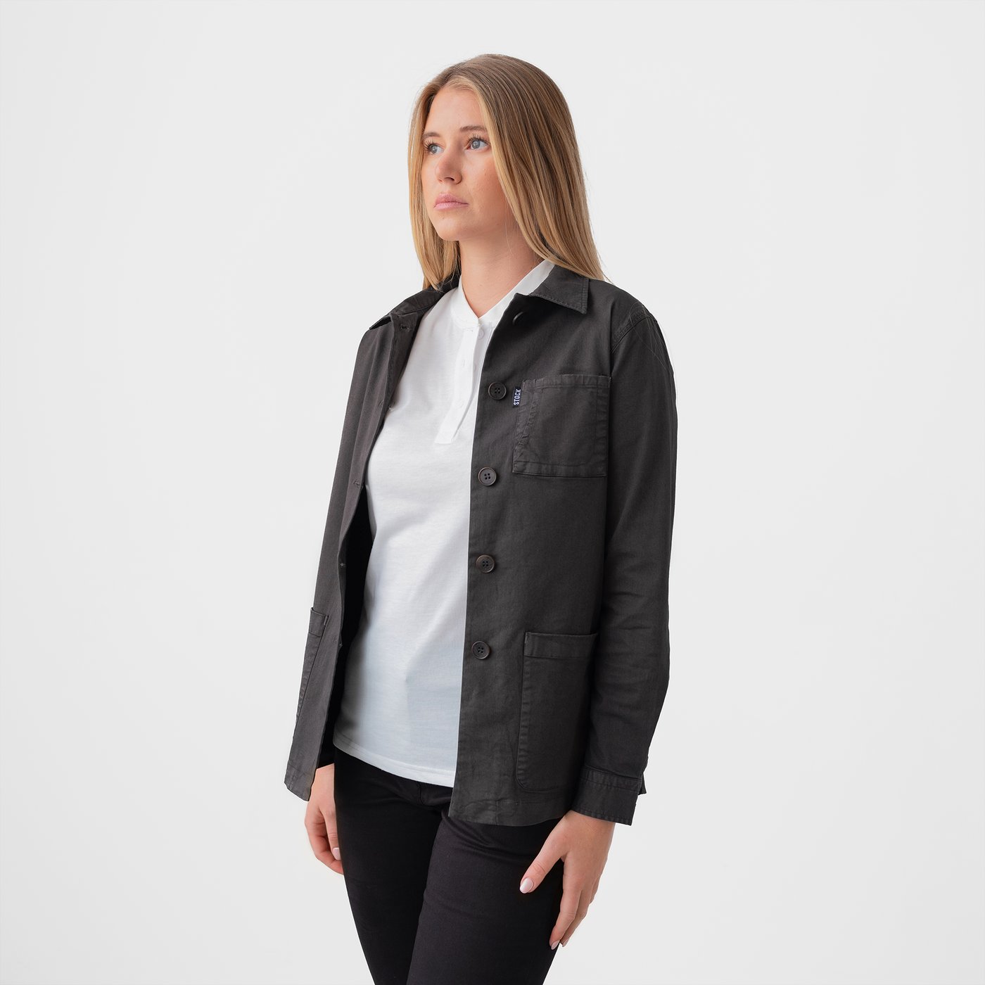 Women's Charcoal Stretch Chore Coat