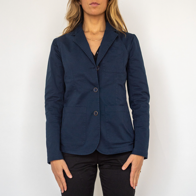 Women's Unstructured Navy Blazer