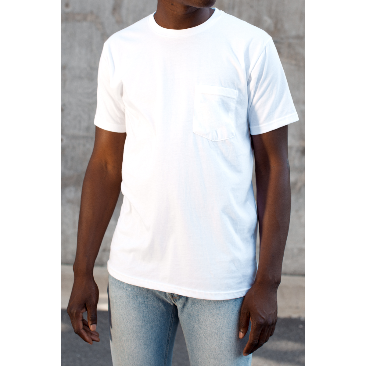 Classic White Pocket Tee