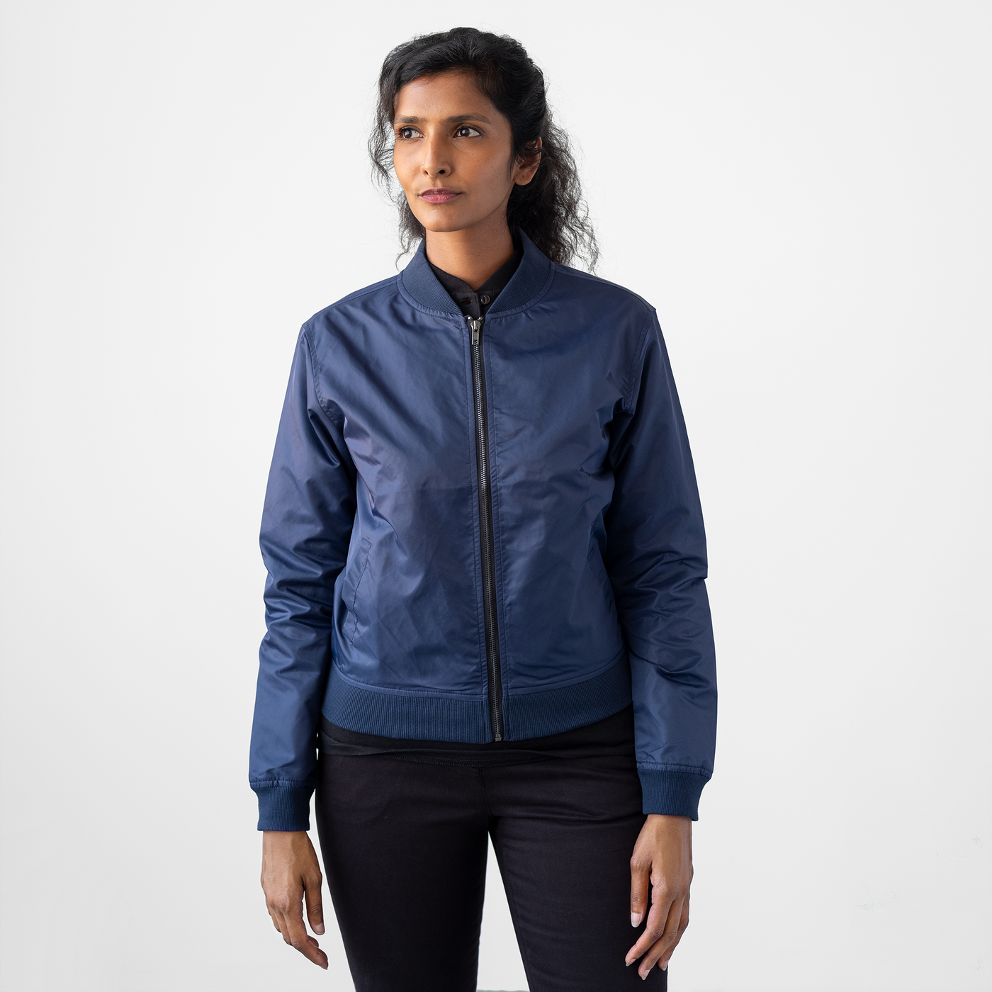 Women's Navy Bomber Jacket