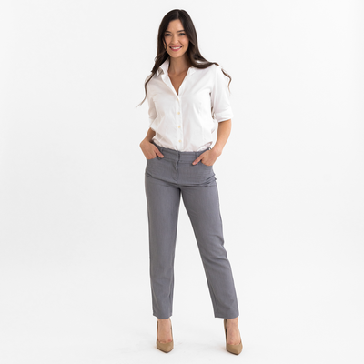 Women's White Half-Sleeve Blouse